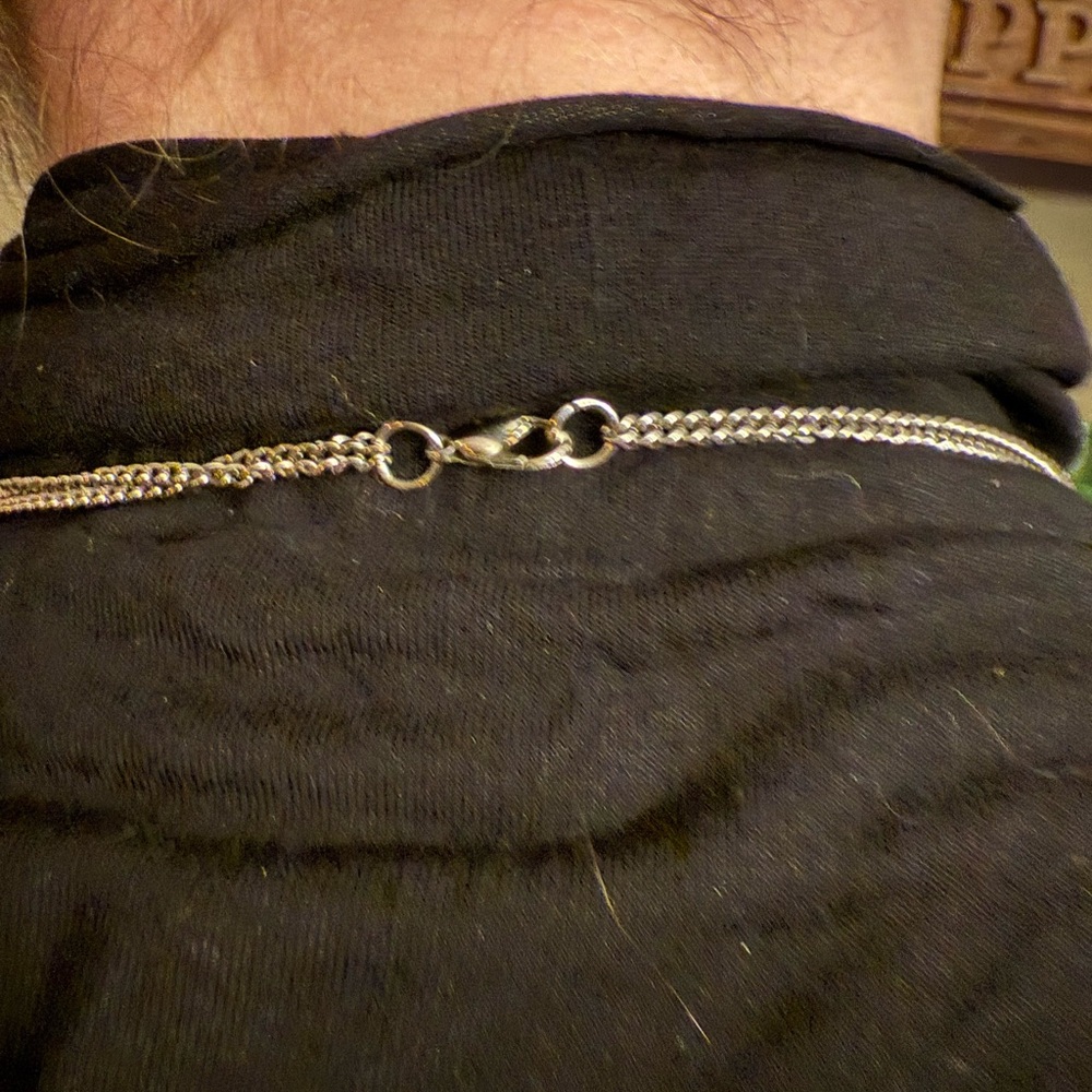 Costume Silver Layered Necklace - Picture 3 of 3